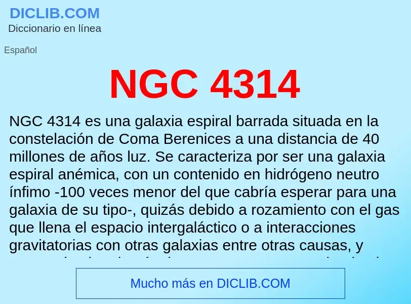 O que é NGC 4314 - definição, significado, conceito