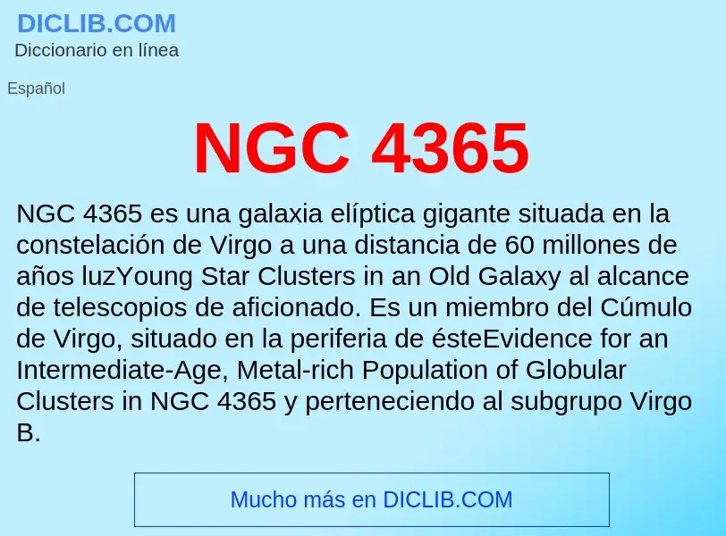 What is NGC 4365 - meaning and definition