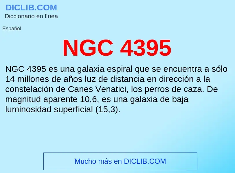 What is NGC 4395 - meaning and definition