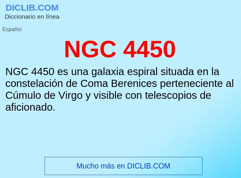 O que é NGC 4450 - definição, significado, conceito