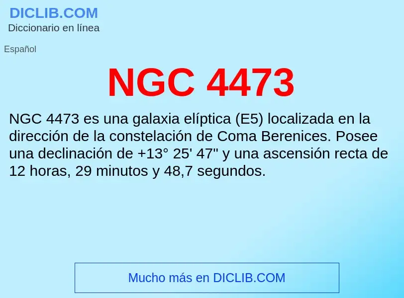 O que é NGC 4473 - definição, significado, conceito