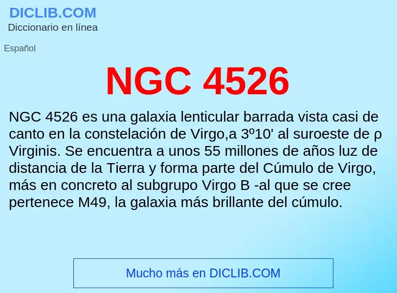 O que é NGC 4526 - definição, significado, conceito