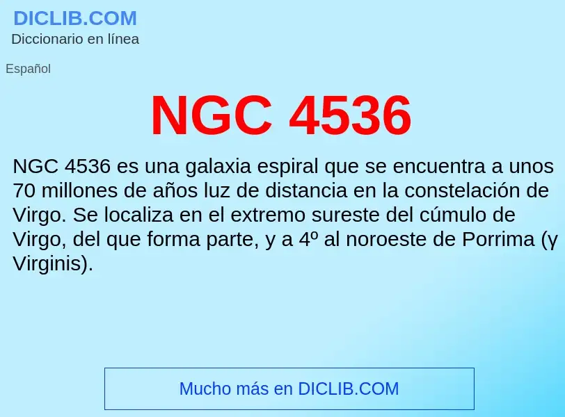 What is NGC 4536 - meaning and definition