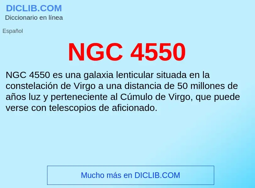 O que é NGC 4550 - definição, significado, conceito