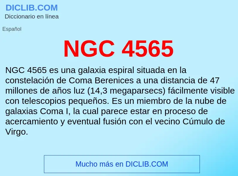 O que é NGC 4565 - definição, significado, conceito