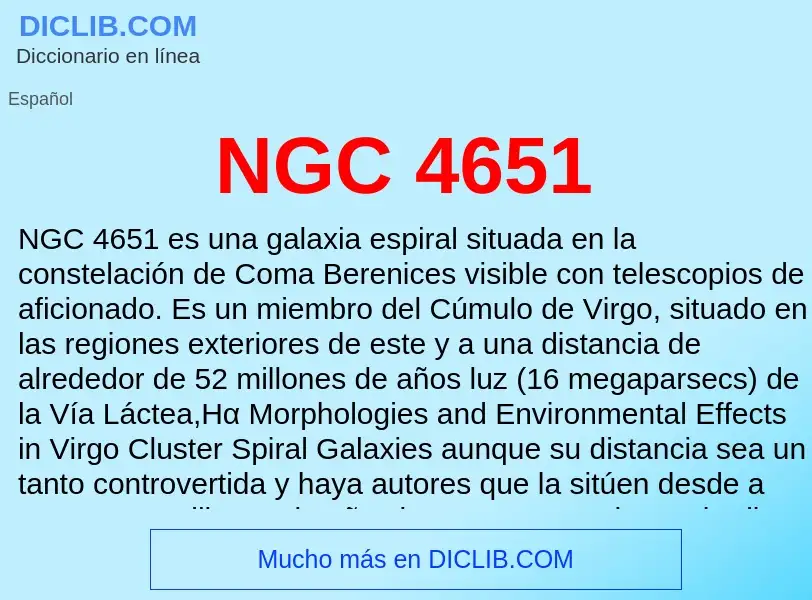 O que é NGC 4651 - definição, significado, conceito