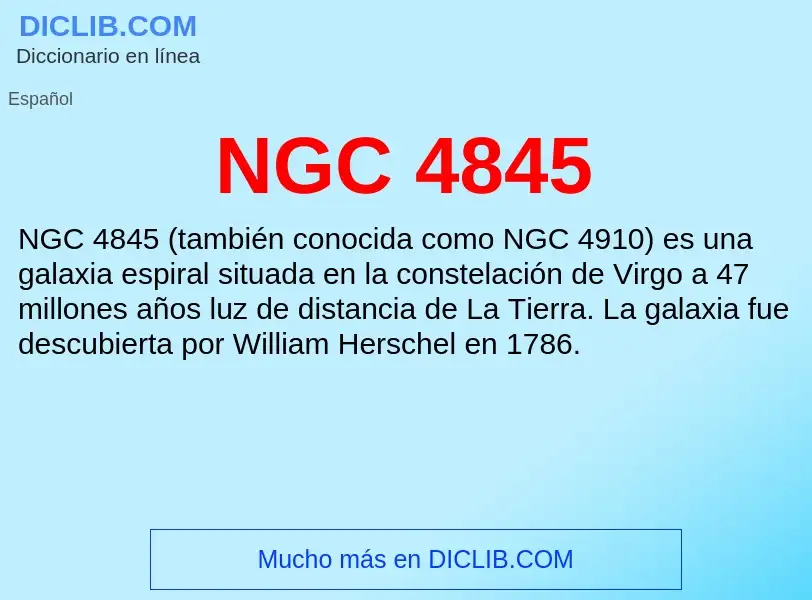 O que é NGC 4845 - definição, significado, conceito