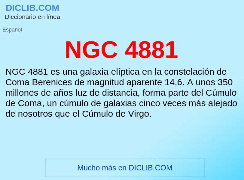 O que é NGC 4881 - definição, significado, conceito