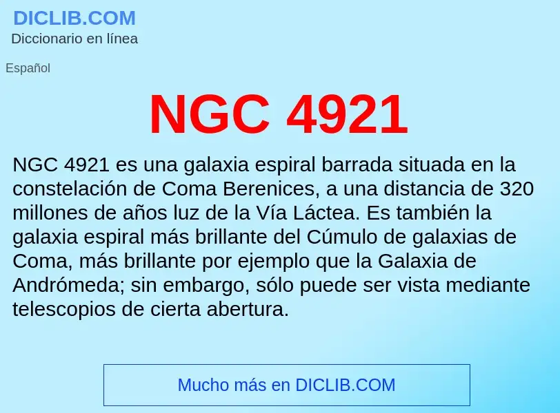 O que é NGC 4921 - definição, significado, conceito