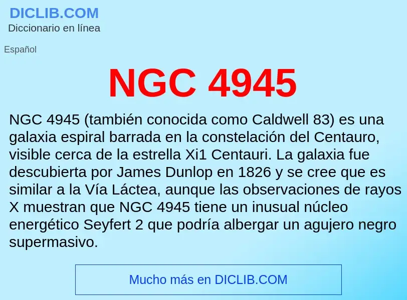 O que é NGC 4945 - definição, significado, conceito