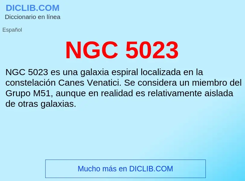 O que é NGC 5023 - definição, significado, conceito