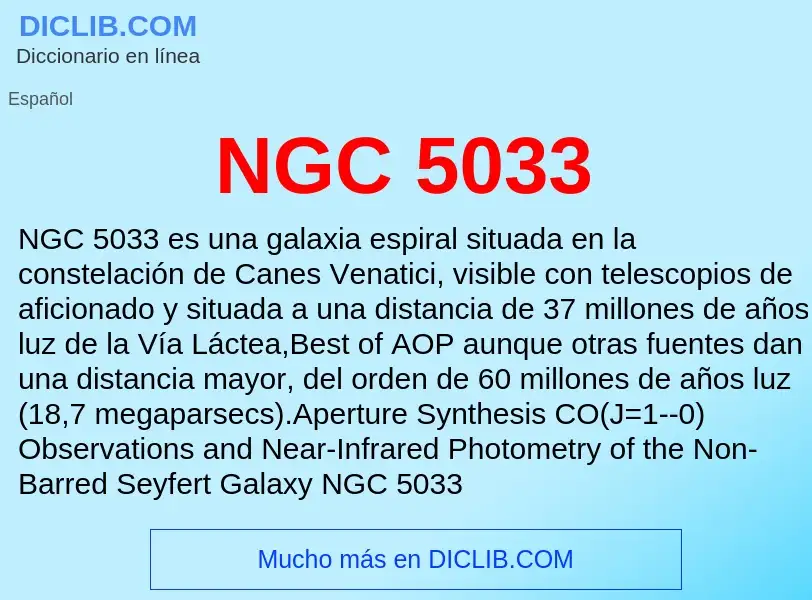 O que é NGC 5033 - definição, significado, conceito