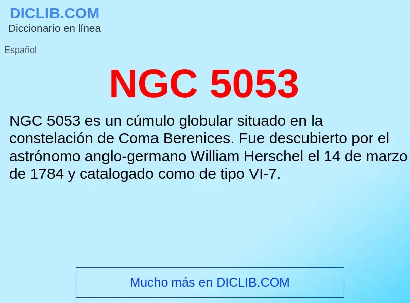 O que é NGC 5053 - definição, significado, conceito