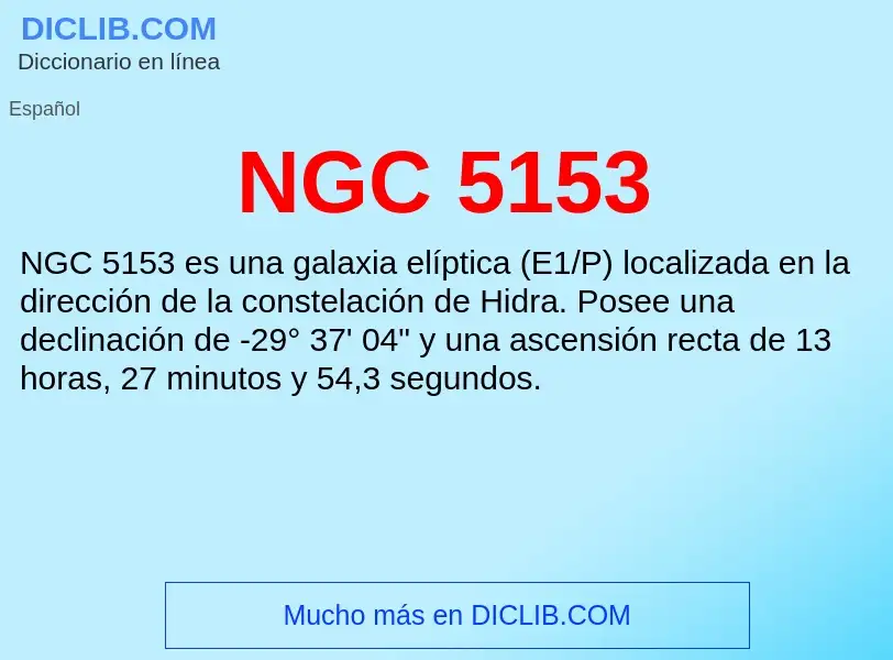 O que é NGC 5153 - definição, significado, conceito