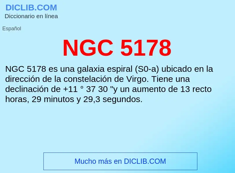 O que é NGC 5178 - definição, significado, conceito