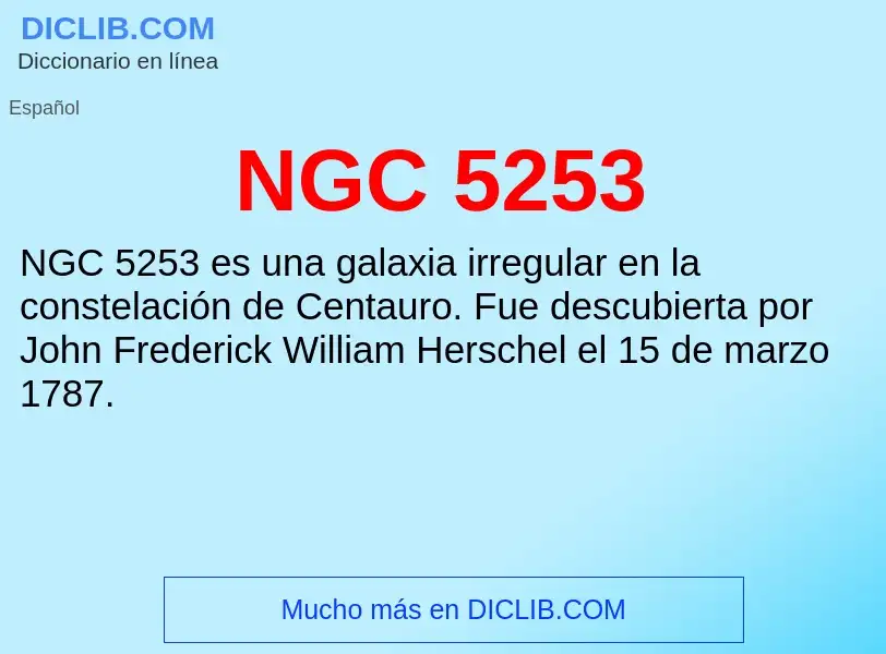 O que é NGC 5253 - definição, significado, conceito