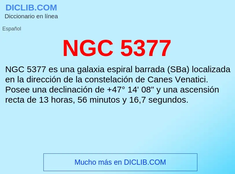 O que é NGC 5377 - definição, significado, conceito