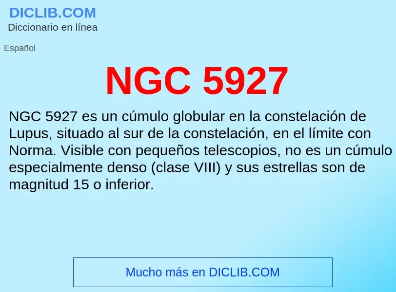 O que é NGC 5927 - definição, significado, conceito