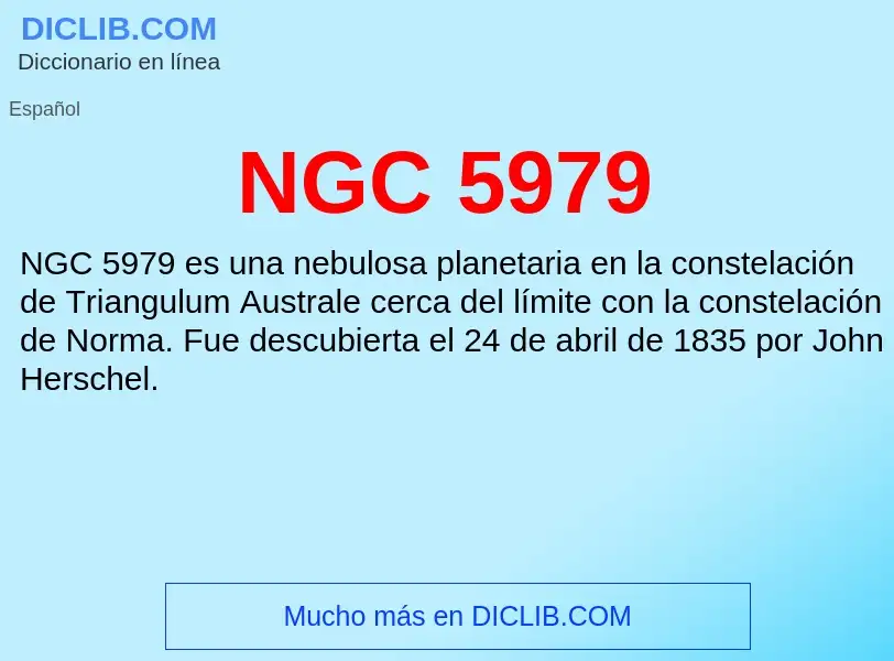 O que é NGC 5979 - definição, significado, conceito