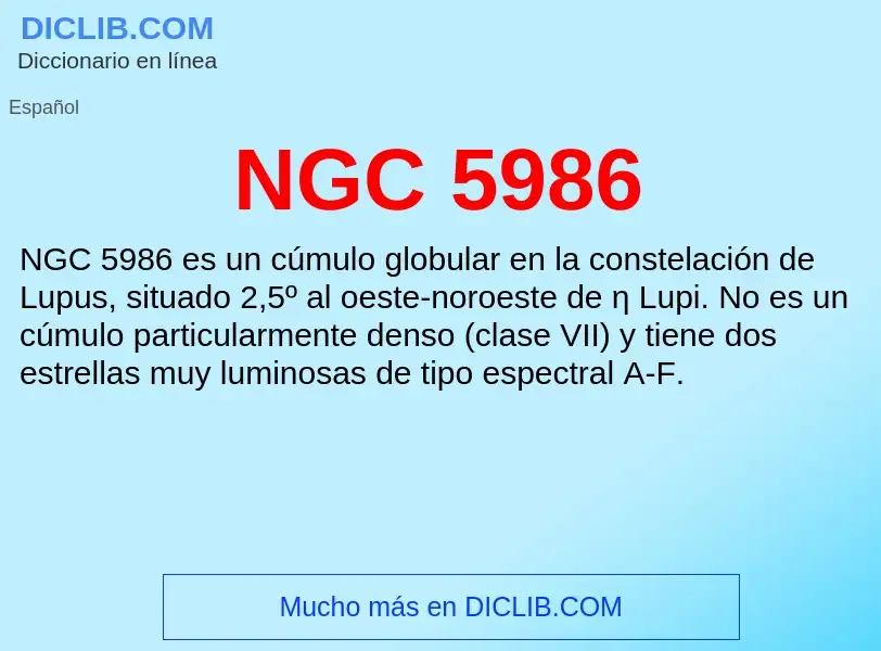 O que é NGC 5986 - definição, significado, conceito