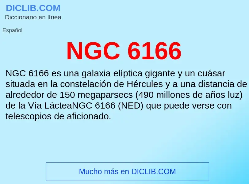 O que é NGC 6166 - definição, significado, conceito