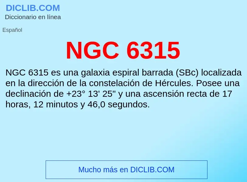 O que é NGC 6315 - definição, significado, conceito