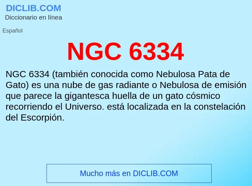 O que é NGC 6334 - definição, significado, conceito