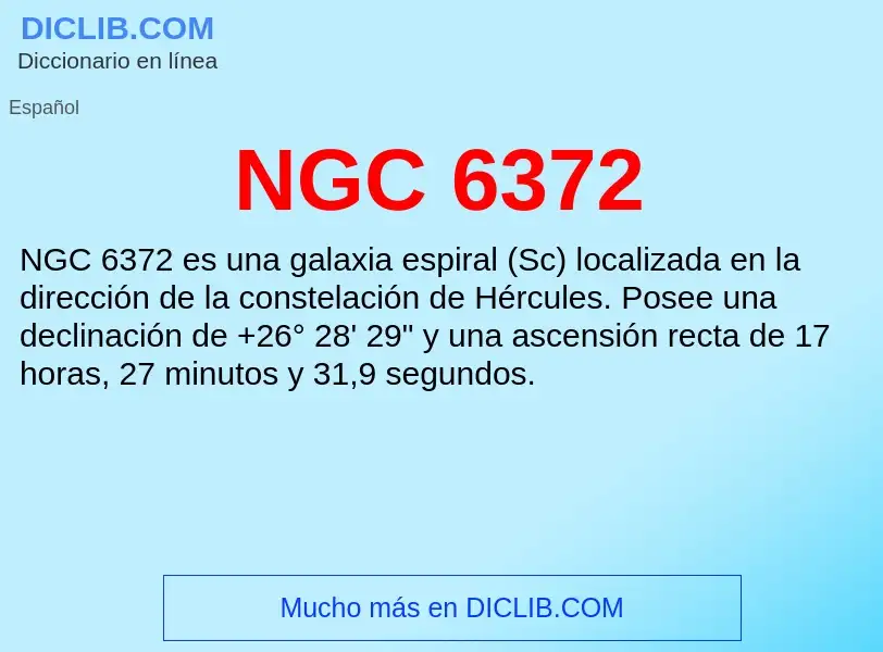 What is NGC 6372 - definition