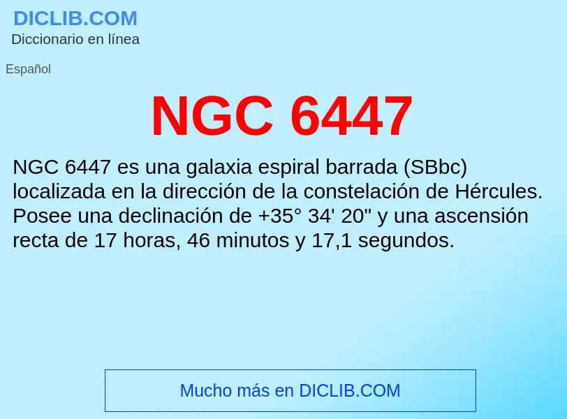 O que é NGC 6447 - definição, significado, conceito