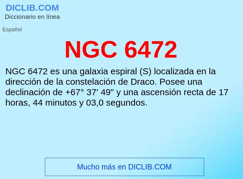 O que é NGC 6472 - definição, significado, conceito