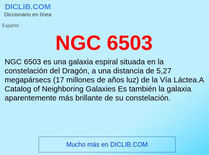 O que é NGC 6503 - definição, significado, conceito