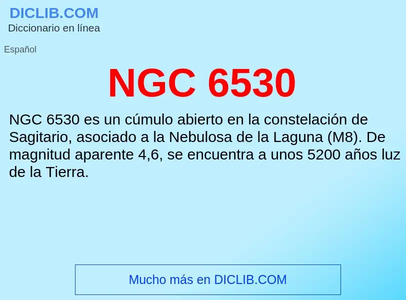 O que é NGC 6530 - definição, significado, conceito