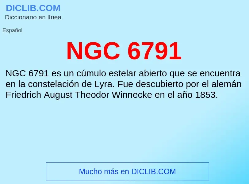 O que é NGC 6791 - definição, significado, conceito