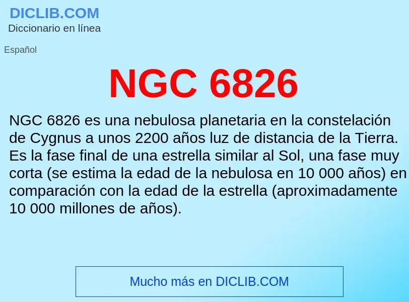 O que é NGC 6826 - definição, significado, conceito