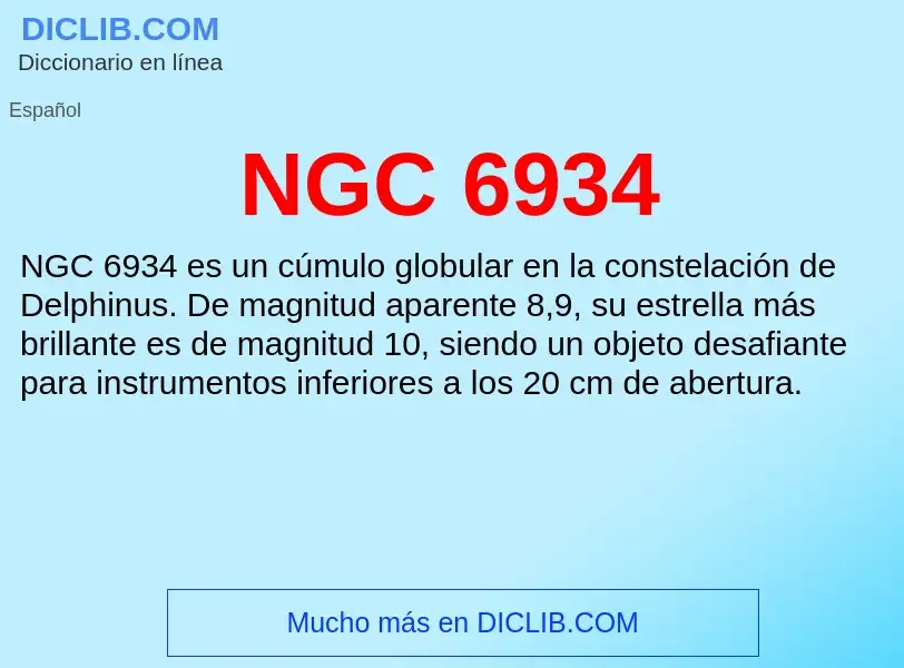 O que é NGC 6934 - definição, significado, conceito