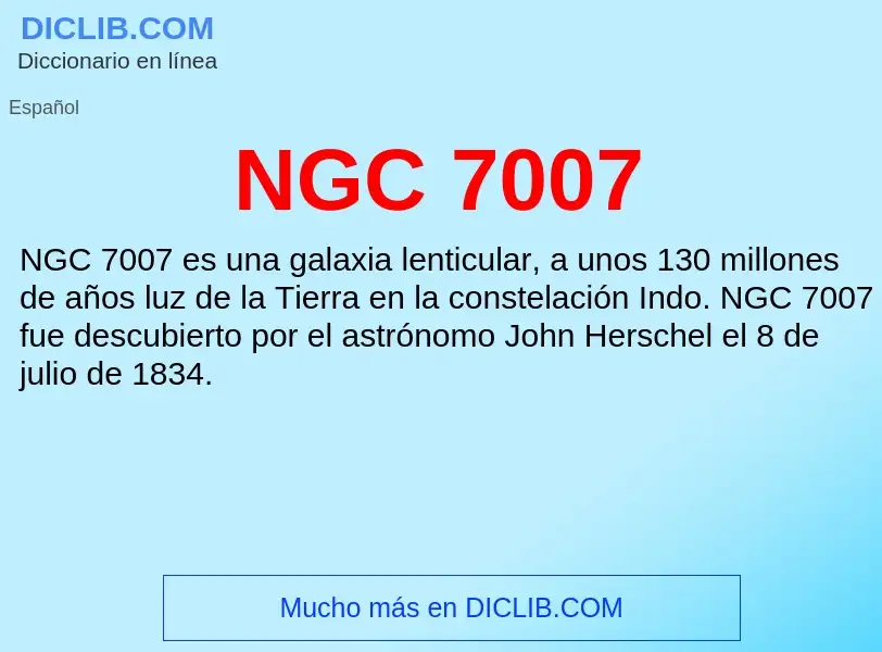 O que é NGC 7007 - definição, significado, conceito