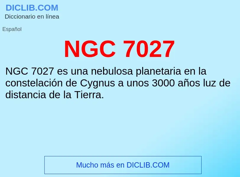 O que é NGC 7027 - definição, significado, conceito