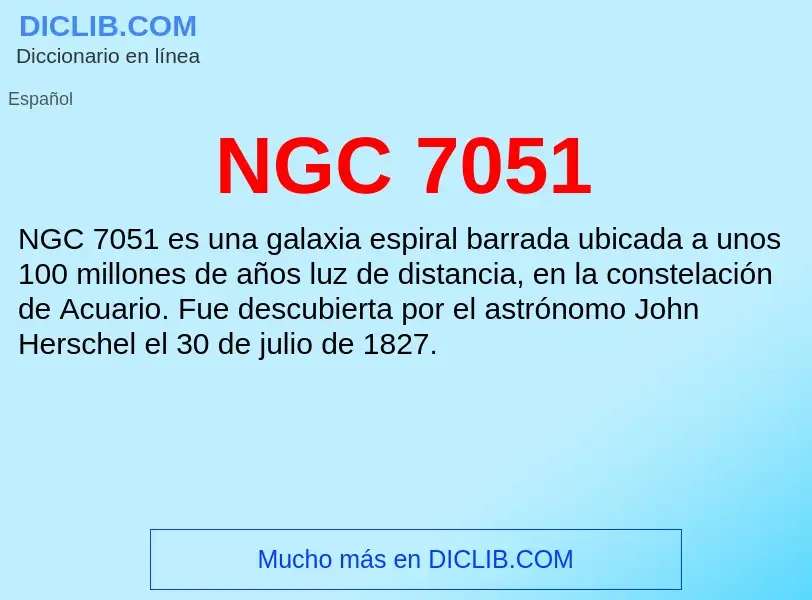 O que é NGC 7051 - definição, significado, conceito