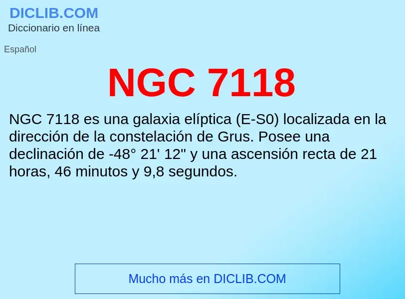 O que é NGC 7118 - definição, significado, conceito