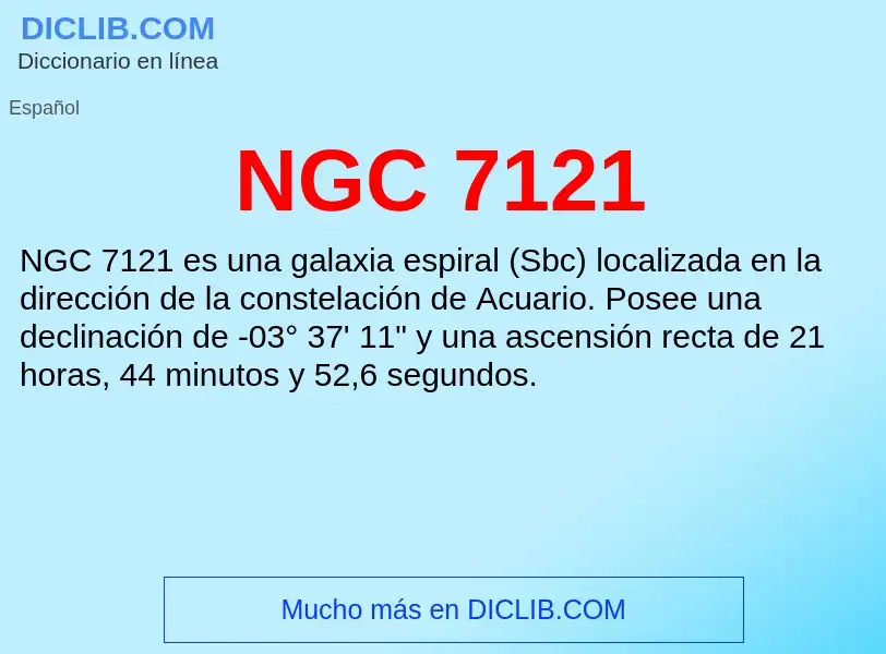 O que é NGC 7121 - definição, significado, conceito