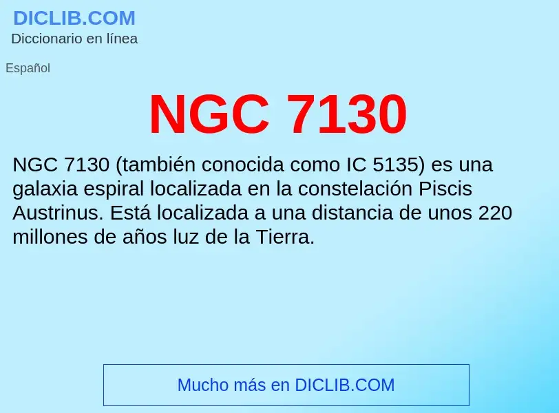 O que é NGC 7130 - definição, significado, conceito