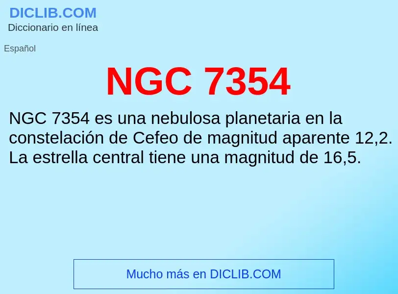 O que é NGC 7354 - definição, significado, conceito