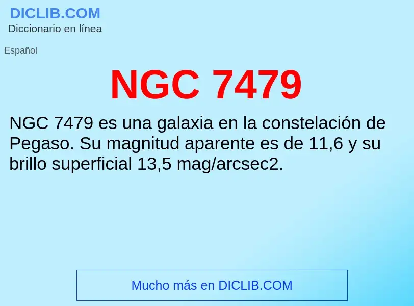 O que é NGC 7479 - definição, significado, conceito