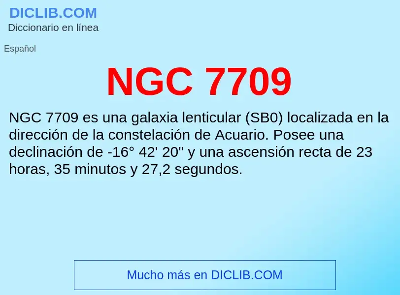 What is NGC 7709 - definition