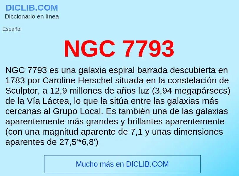 O que é NGC 7793 - definição, significado, conceito