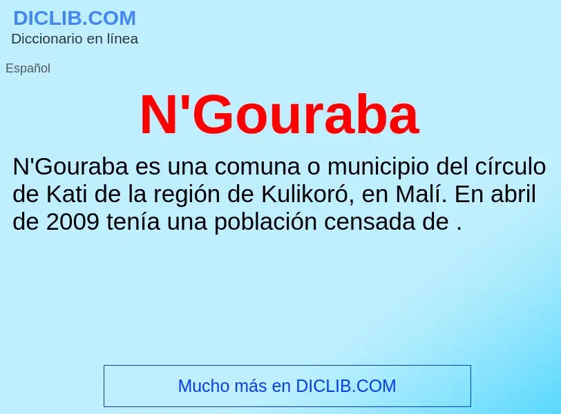 What is N'Gouraba - meaning and definition