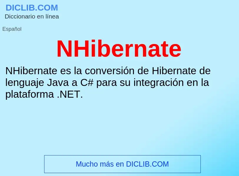 Τι είναι NHibernate - ορισμός