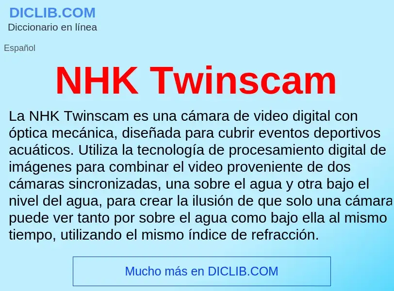 Τι είναι NHK Twinscam - ορισμός