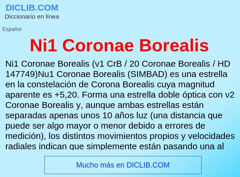 Τι είναι Ni1 Coronae Borealis - ορισμός