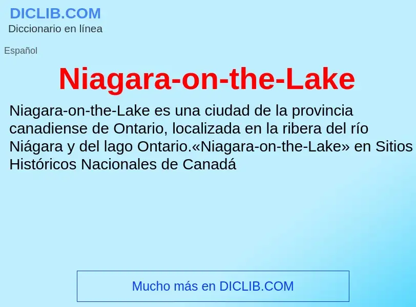 Что такое Niagara-on-the-Lake - определение